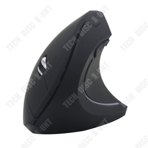 TD Ergonomisk sort mus 1600DPI stille kontormus trådløs opladningsmus Bluetooth mus med flere knapper
