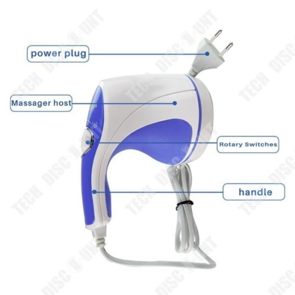 TD® Electric Slimming Massager Bärbar Fat Launcher Vibrationsutbytbar Fat Pusher