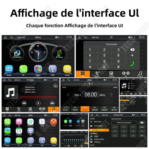 TD Bluetooth bilnavigator 7 tommer HD trådløs Bluetooth praktisk stemme-navigation berøringsskærm navigator