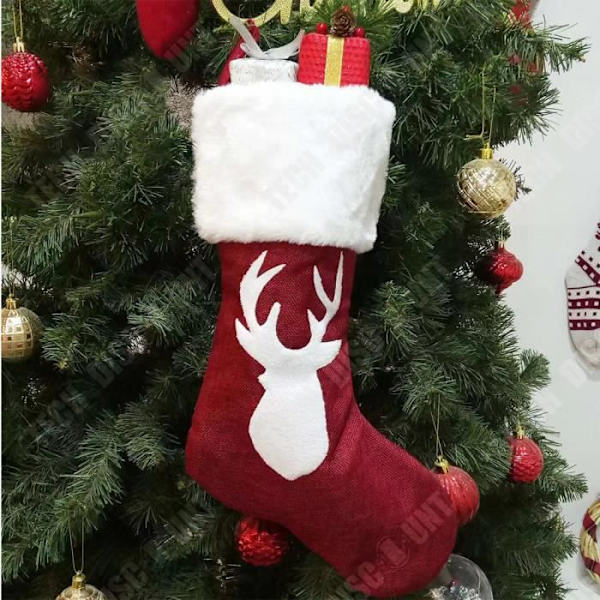 TD® Julstrumpor Broderi Älg Fickstrumpor Hängande Modell Hänge Dekorationer Designad för Julen