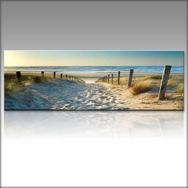 TEMPSA Modern Ocean Beach Sea Road Canvastryck Modern heminredning Väggkonstbild oinramade utskrifter 30x90cm