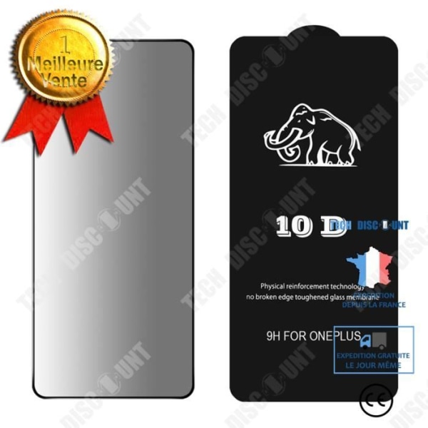 TD® OnePlus Nord 2 härdad film eller mobilfilm med full täckning 5 g anti-kikfilm