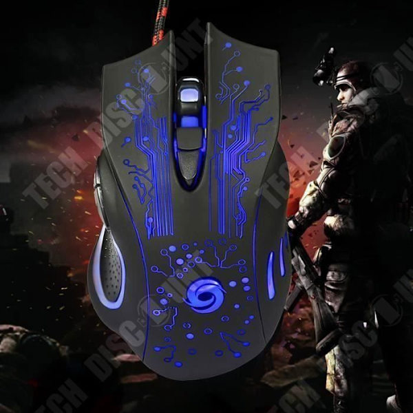 TD® Gaming Mus USB 6 Knapper LED Optisk Professionel Pro Gamer Udstyr Bærbar PC Justerbar og Tilpasselig RGB Lysstyrke