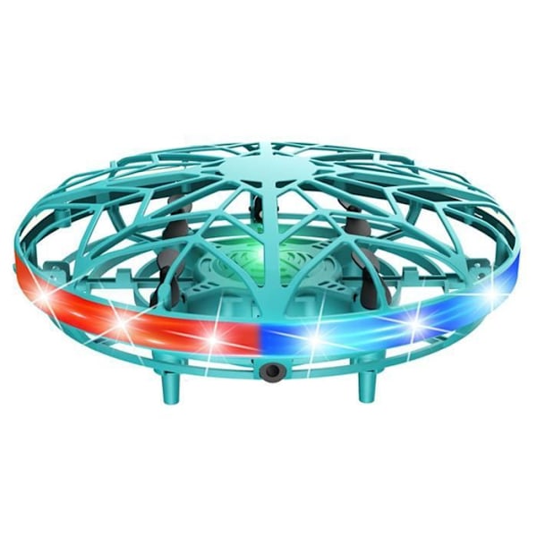Lentävä drone TD®11X11X4CM Mini lentäjä värivaloilla, käsiohjauksella, eleherkät lentävät levyt, lelut lapsille