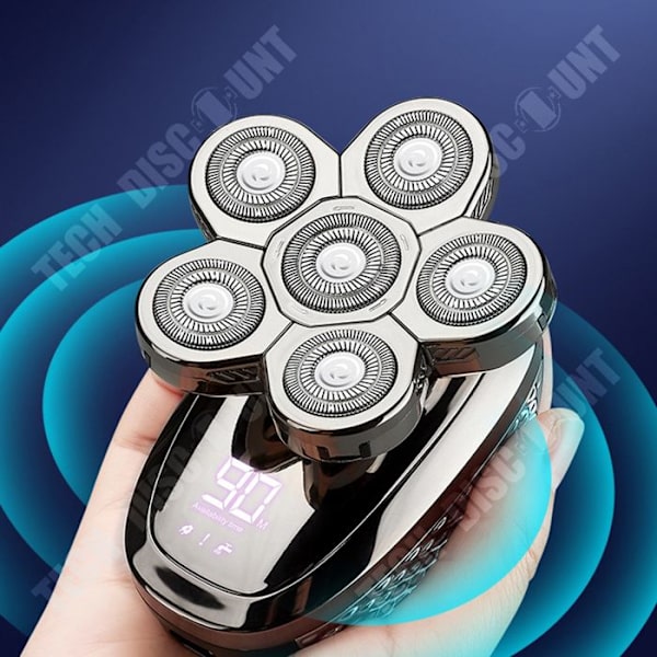 TD® Vandtæt elektrisk barbermaskine med smart touch switch, vandtæt multifunktionel 3D flydende barbermaskine til mænd.