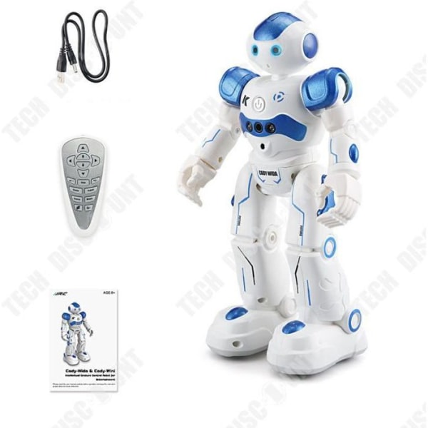 TD® Fjärrkontroll Intelligent programmering Blå robot Gest Induktionsdemonstration Pedagogisk leksaksrobot för barn