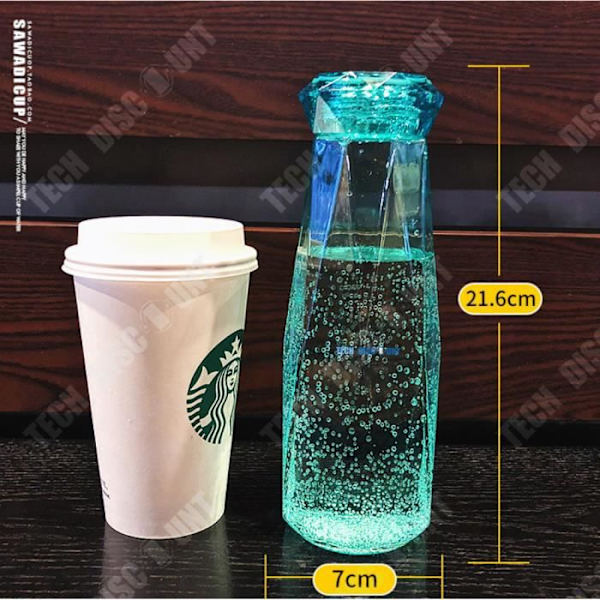 Vattenflaska - TD® - 620ml - Livsmedelsplast - Ekologisk - Bärbar barn Transparent med lila reflektioner