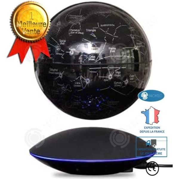 INN 6 tums magnetisk levitation flytande klot present, färgglad smart världskarta, LED-ljus