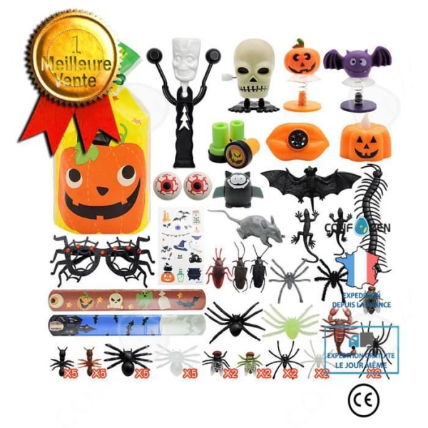 CONFO® Spelpresentset leksak för barn Halloween-väska pumpaskalle Halloween-fest present liten leksak dekorationspresent