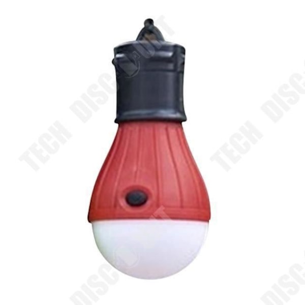 TD® Bærbar Rød Håndlampe 3 LED Camping Telt Pære Fiskeri Lanterne Lommelygte