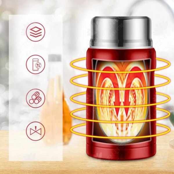 HTBE® multifunktionel vakuum-isolerende marmite i rustfrit stål 24 timers varmelagring