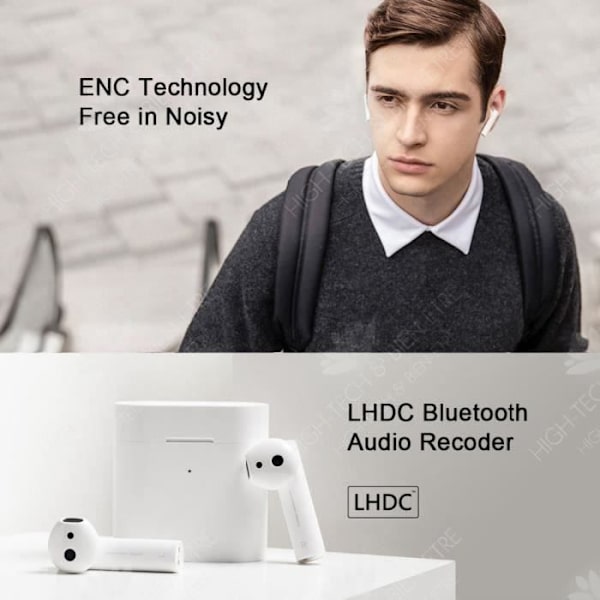 HTBE® langattomat bluetooth-pelikuulokkeet urheiluun juoksussa, ympäristön melua vähentävä kosketusteknologia, binauraalinen mini kuulokemikrofon.