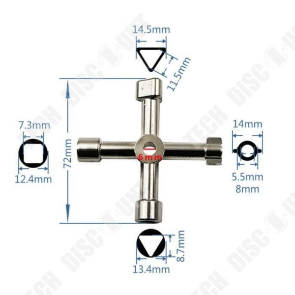 TD® Universalnyckel Justerbar korsformad triangulär verktygssats Compact Magic zinklegering multifunktionsskåp