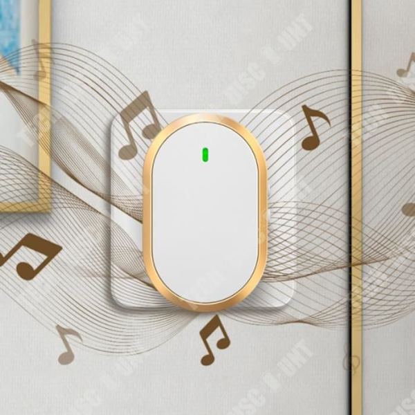 Trådløs smart dørklokke - TD - Gylden - Vandtæt - 300m rækkevidde - IP47