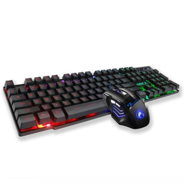 TD® Gamer Mus RGB Kablede Optisk 17 Knapper Sort og Gul / USB Port / Ultra-hurtig Respons / 12.000 dpi / LED Lysende