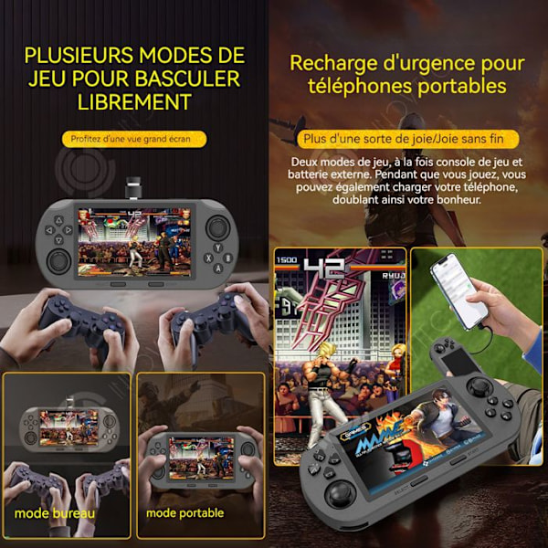 INN Dual Joystick Game Machine 64G 3000mAh 4,5-tums High-definition IPS Storskärm 360-graders Anti-slip Joystick