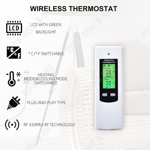 TD® Trådløs temperaturkontrol termostat til gulvvarme hjemme konstant temperaturkontrol