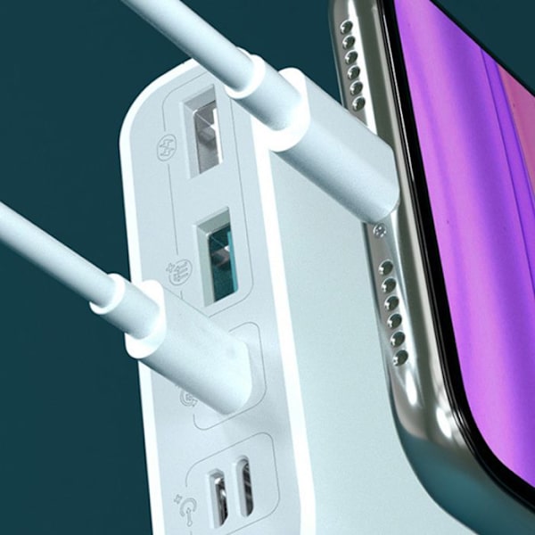 Liikkuva teho TD® 20000 mAh LCD-näyttö Kaksi USB-ulostulon porttia