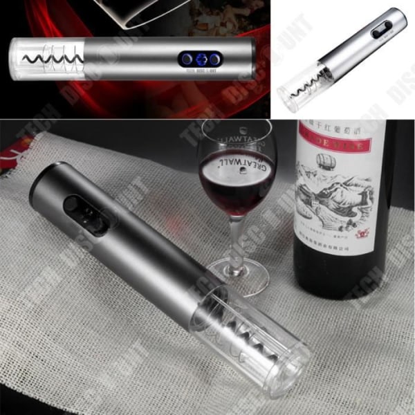 TD® Silver Sladdlös Korkskruv Kapsel Batterier Elektrisk Vinöppnare Original Power Opener Stål Skönhet