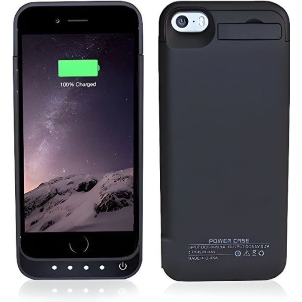 Mini Kitty ® batterifodral 4200 mAh för iPhone 5/5c/ 5S Svart