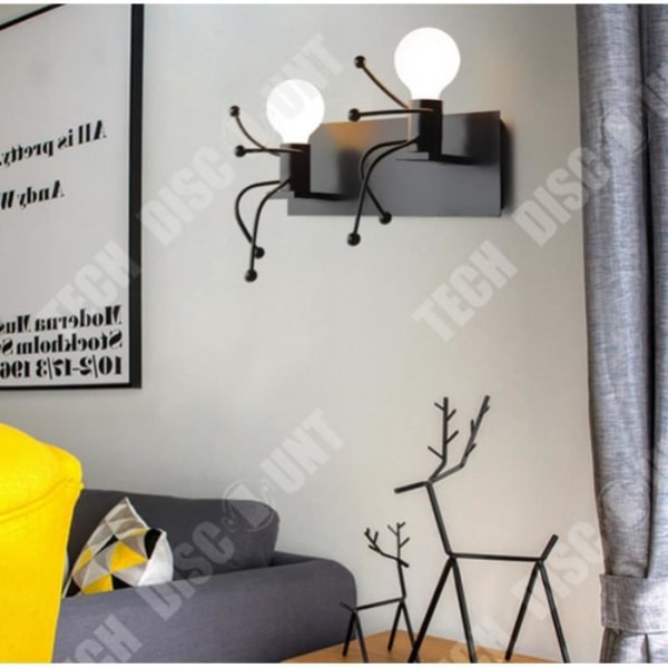 TD® Moderne Væglampe - Kreativ og Enkel - Sort