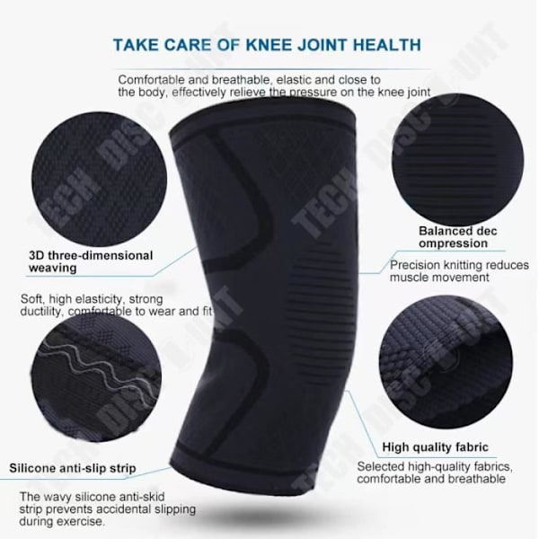 TD® kompressionsknäskydd för män och kvinnor Sportknäskydd Bandage Basketskydd Skyddsbandage