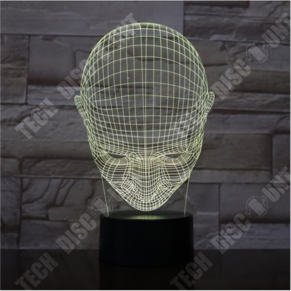 TD® Dekorativ USB Sammenfatning 7 Farver Fjernbetjening Optisk Illusion Nattelys 3D Visualisering Tabel Kontorlamper 3D Glow LED
