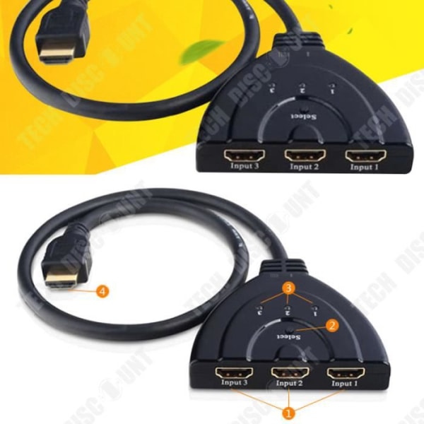 TD® USB HDMI Ethernet kabel enhed opladningsporte switch digital elektrisk tilslutning enheder strøm ordning