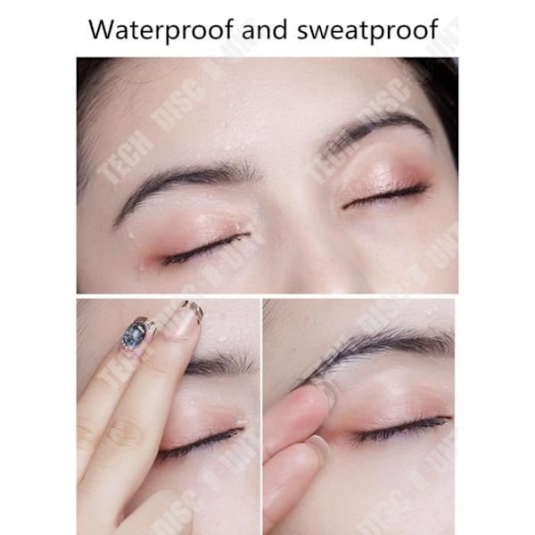 TD® Crayon Noir til Øjne og Læber med Øjenbrynsbørste - Kosmetik, Makeup - Intensiv Sort