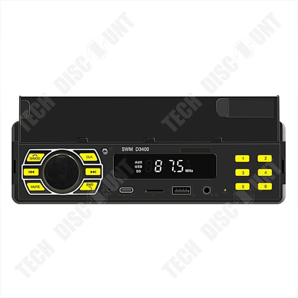 TD® Bluetooth bilradio för bil multifunktions mp3-spelare usb minneskort högkvalitativ bilradiomottagare svart