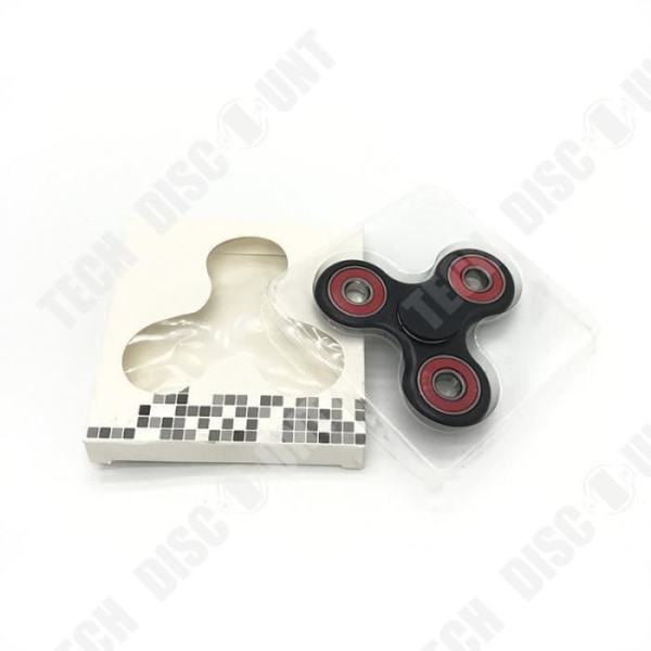 TD® Fidget Spinner Toy - Hand Spinner Toy - Tri-Spinner - Antistress och ångestleksak - Tvåfärgad svart och röd