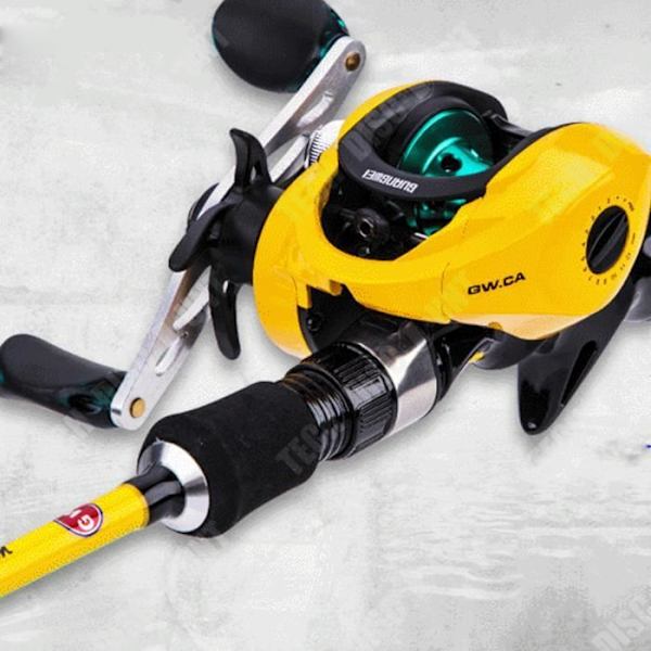 Fiskespö - TD® - Liten gul stav - Kolfiber - 1,8 m - Havsfiske Gul