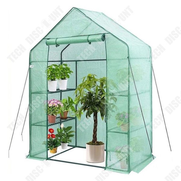 TD® trädgårdsväxthus 143 x 143 x195cm Plastspaljé 3 lager PE vattentät presenning ingen järnram endast presenning