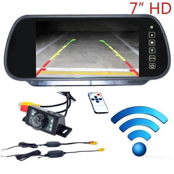 TD® Trådløs Bagkamera Kit til Bil Bus Lastbil Bagudsigts Kit 7" LCD Monitor + Infrarød Bagkamera