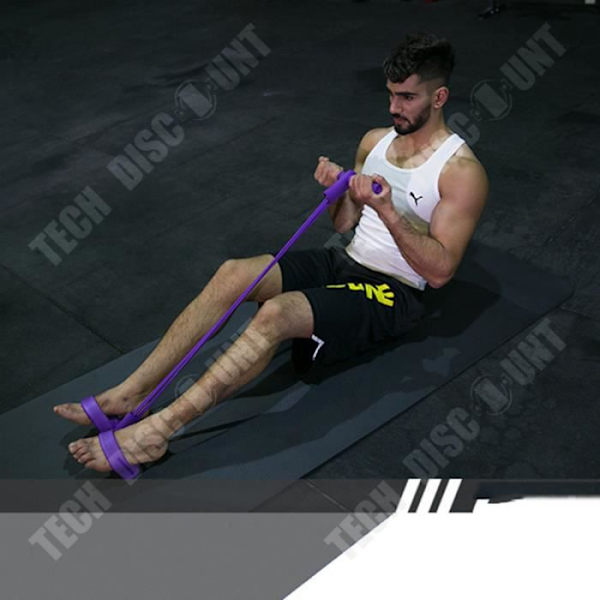 TD® Vastuskuminauhalla varustettu Vatsalihas- ja Jalkatreeni Rower Urheilu - violetti Lila