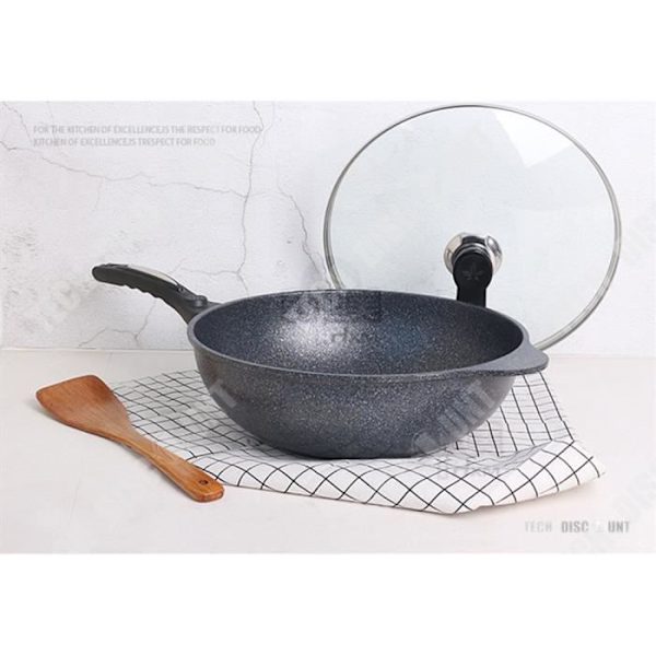 TD® wok med induktion elektrisk rustfrit stål non-stick pande med låg stor kapacitet individuel kinesisk fondue køkken gryde