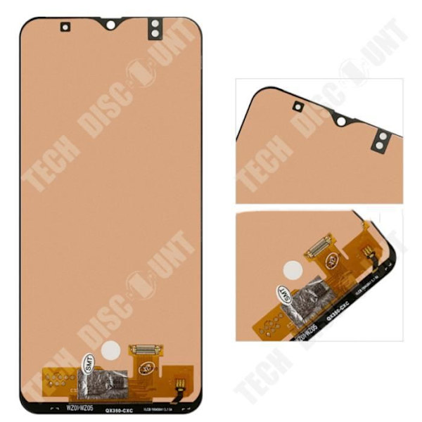 Älypuhelimen näyttö - TD® - Galaxy A50 (A505) - Karkaistu lasi 9H - Musta - Työkalusarja mukana Svart