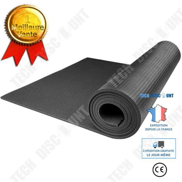 Yoga tæppe TECH DISCOUNT - 4MM tykkelse EVA - skridsikkert - sort Lila/Blå/Grön/Rosa/Orange