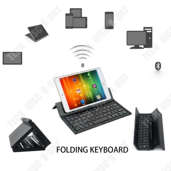 TD® Universal hopfällbart Bluetooth-tangentbord Kompakt och praktiskt