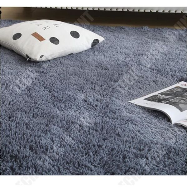 TD® Trendig Vardagsrumsmatta Shaggy Grå Silver 160x230 cm
