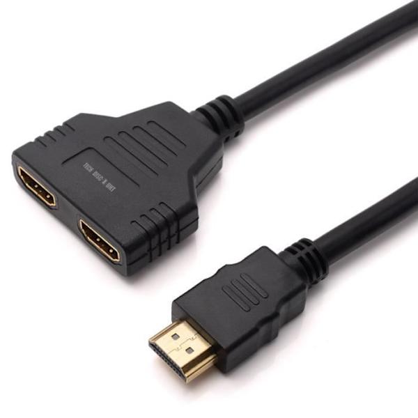 TD® 2 Line HDMI-förlängningskabel Datorkonverteringsadapter Version 1.4 30 cm Svart Färg Liten Bekväm kabelkontakt