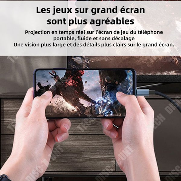 TD Kaapeli 2M HD 4K 60Hz kaapeli mobiililaitteille ja tietokoneille PVC-kaapeli usb c:stä usb c:hen TypeC-kaapeli