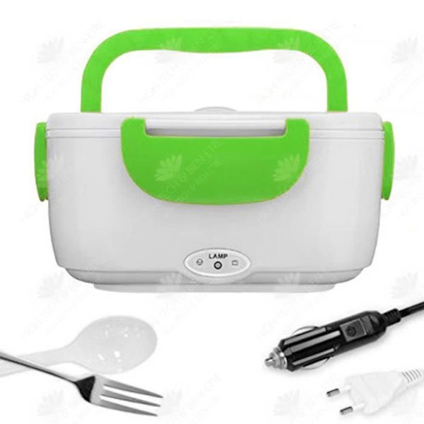 HTBE® Car Lunch Box Elektronisk Uppvärmd Lunch Box Bento Box Rostfritt stål Elektrisk Lunch Box för bil