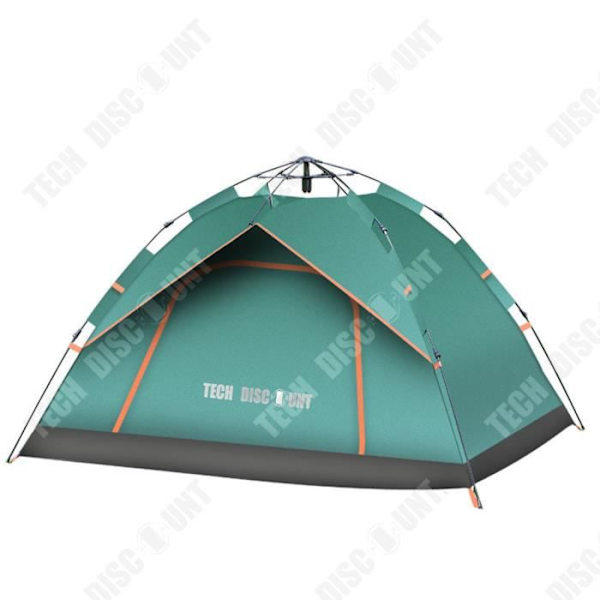 TD® Utomhustält camping 3-4 personer dubbel automatisk fjäderbelastad snabböppning camping sol strandtält regntätt