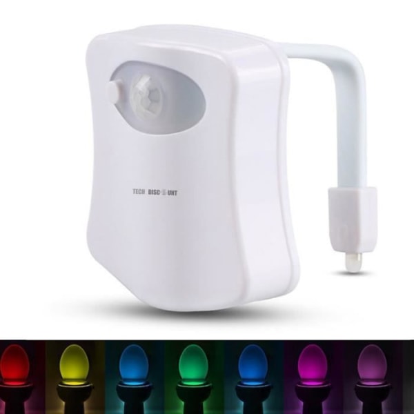 TD® Toiletlampe natlys led bevægelsessensor til toilet farveskift belysning skål variabel sort mørke