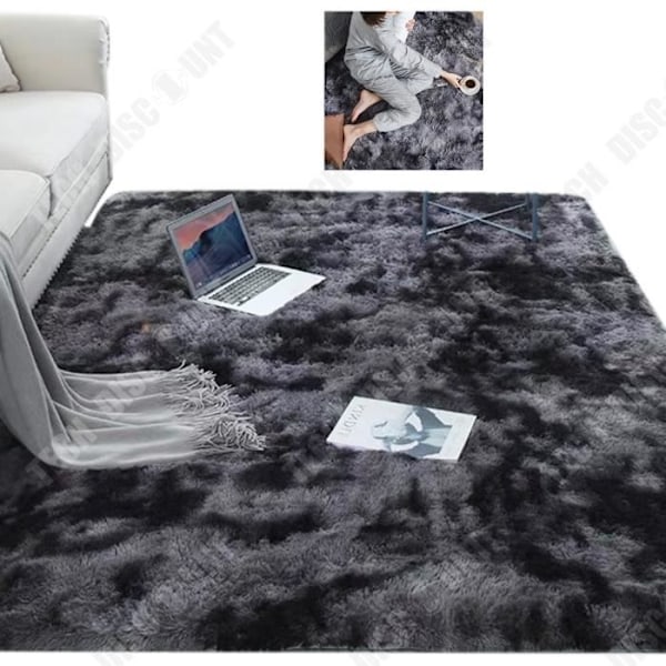 TD® Tapis tie-dye salon bordbordtæppe lange hårsoveværelse gulvtæppe fyldt med søde tæpper sengebordtæppe 160*230c