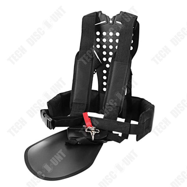 Skulderbælte - TECH DISCOUNT - 36*41cm - Åndbart nylon - Let og komfortabelt - Justerbart selesystem Svart