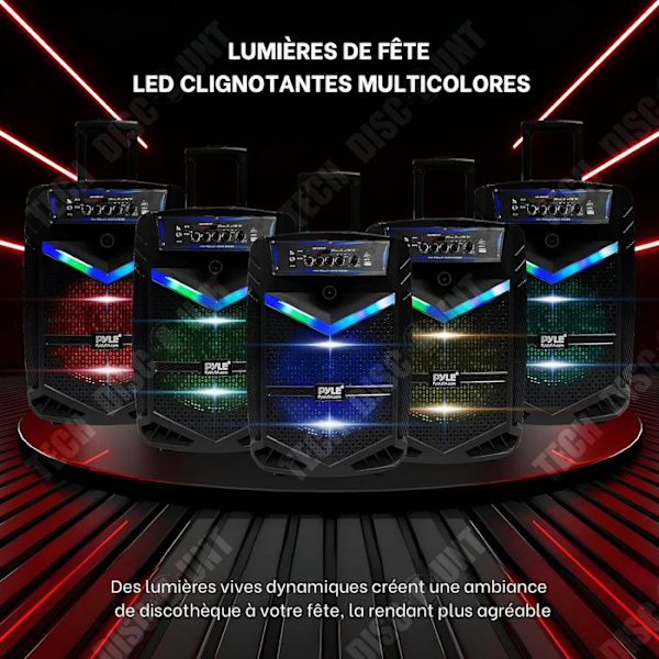 TD Kraftfull Bluetooth-högtalare 400 Watt Portable Amplified Speaker 8 tums bashögtalare 1 tums diskanthögtalare
