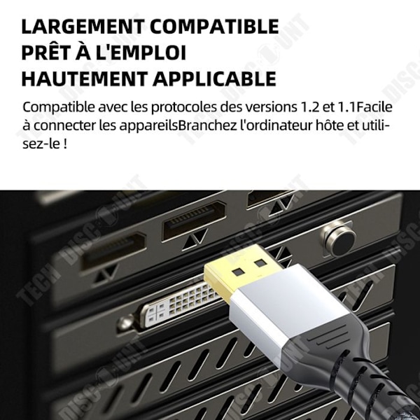 TD Kaapeli Display Port 1,5 M 1.4 Kaapeli DP Kaapeli Ääni Video HDR 8K 60Hz 4K 144Hz 2K 165Hz Display Port DP Kaapeli PC Grafikortille