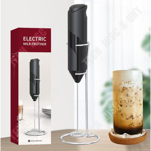 TD® sladdlös elektrisk mjölkskummare rostfri mjölkmixer, kaffeskummare äggvisp gräddtårta